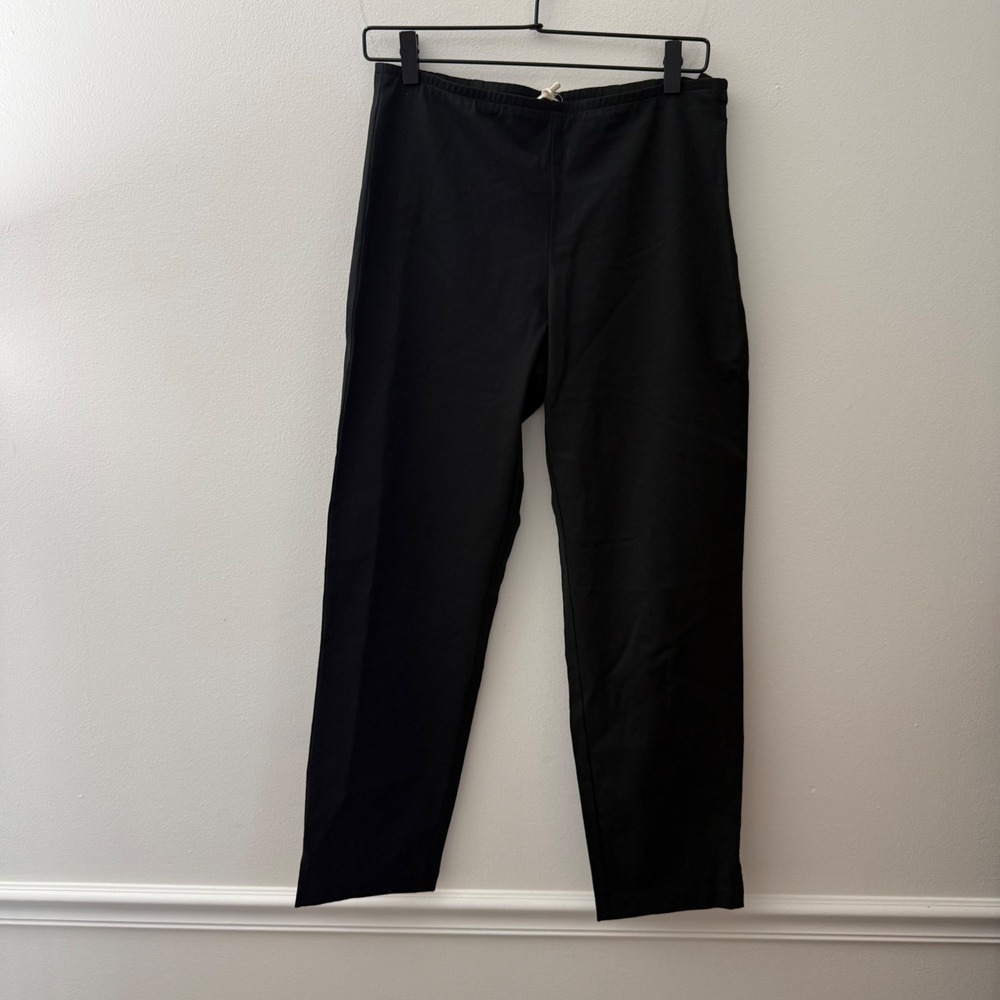 Ellen Fisher Black Pants‎ Women's Size Small Pull On Casual Career Side Zip